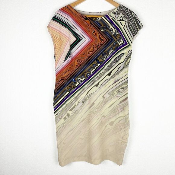 ESCADA Dresses & Skirts - ESCADA silk Peacock Fantasy Dress Midi Elegant 40​​